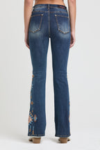 Aztec Embroidered Boho Detail  Flare