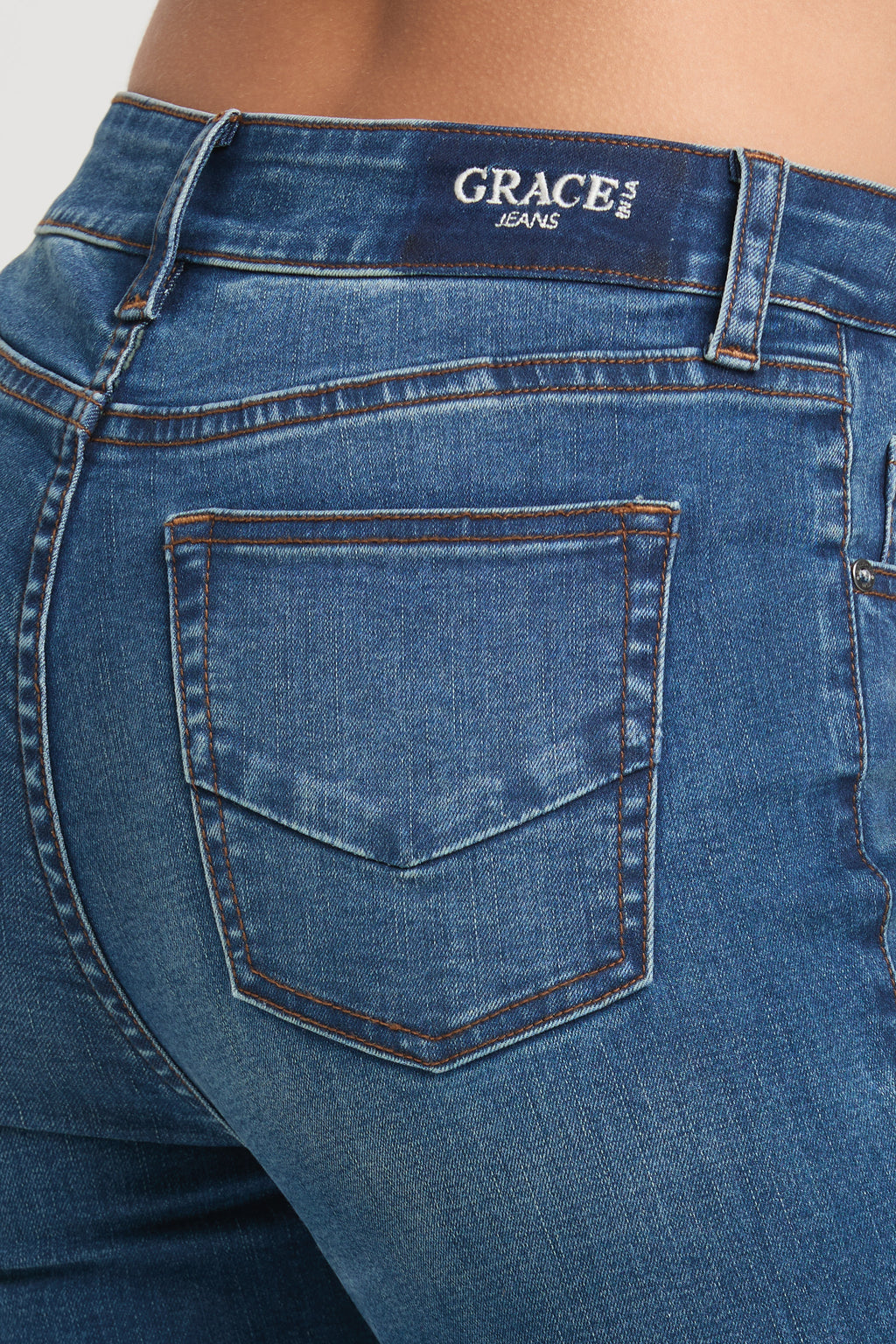 Basic Cutting Detail Skinny Jeans