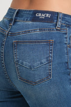 Basic Cutting Detail Skinny Jeans