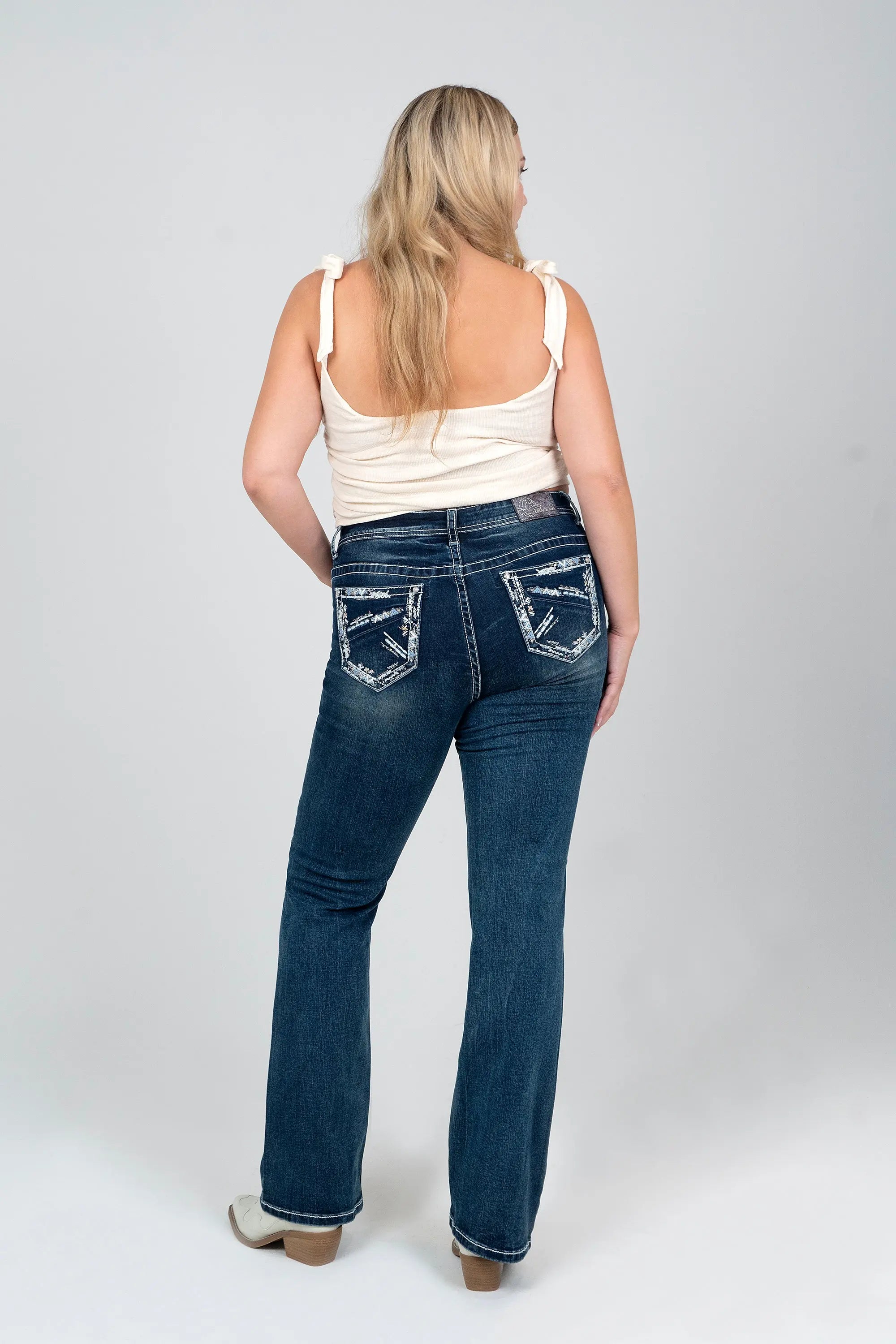 Heavy Stitches Women's Plus Size Bootcut Jeans Grace in LA - Denim