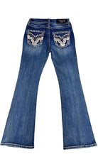 Horse Hide Trim Faux Flap A little Girls Bootcut Jeans Grace in LA GIRLS
