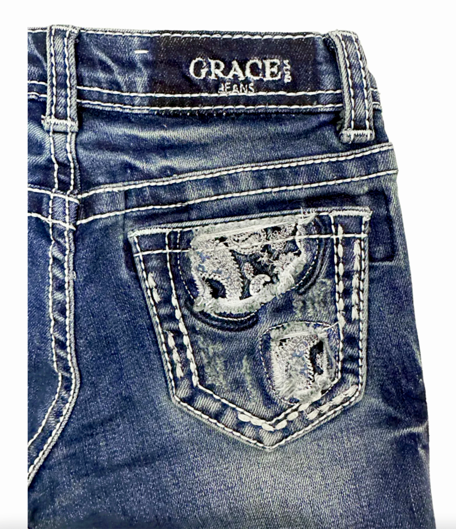 Paisley Detail  Embroidery A little Girls Bootcut Jeans