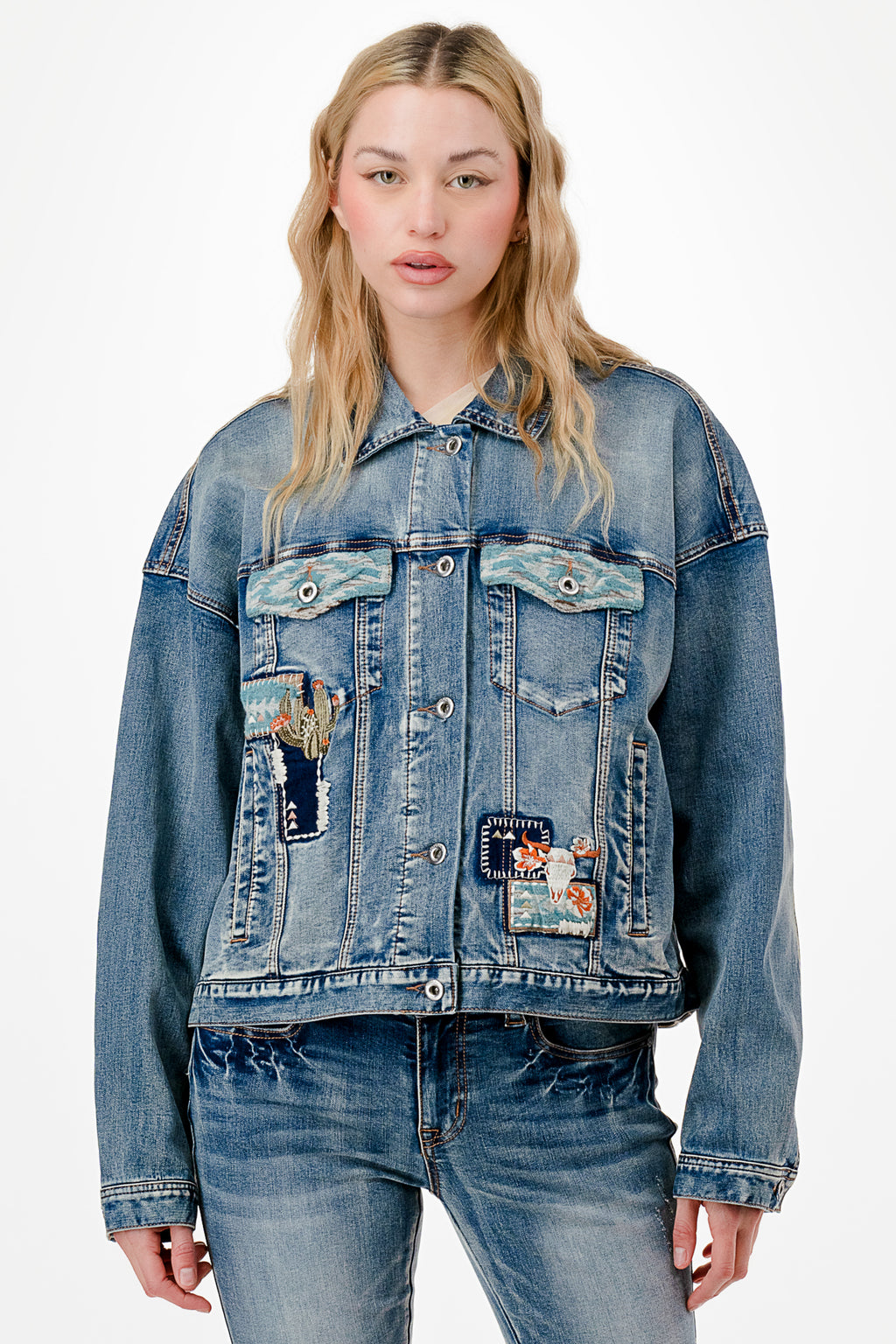 Western Embroidery Women's Denim Jacket