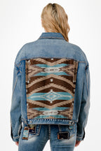 Western Embroidery Women's Denim Jacket